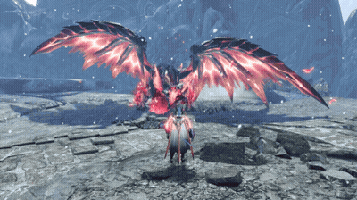 Dragon With Red And Black Wings Standing GIF