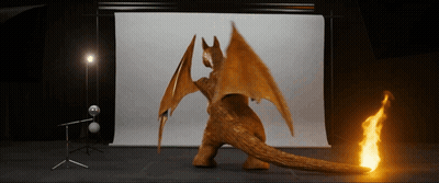 Dragon With Wings And Fire Tail GIF