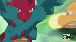 Dragonite And Druddigon Fighting GIF