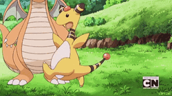 Dragonite And Running Ampharos GIF