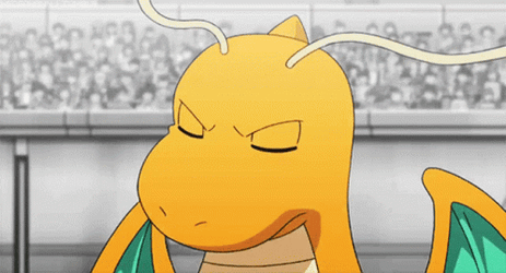 Dragonite Angry Staring Eyes Blinking GIF