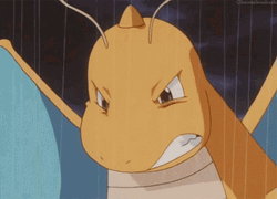Dragonite Fly Through Rain GIF