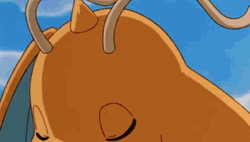 Dragonite Puts Hand On Chest Sing Anthem GIF