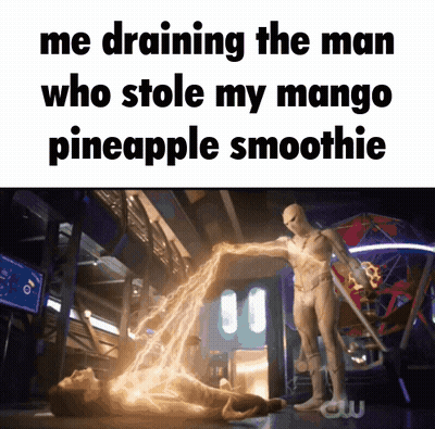 Draining The Man Who Stole My Mango Pineapple Smoothie Meme GIF