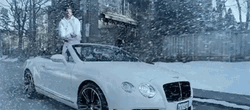 Drake Driving Bentley In Snow