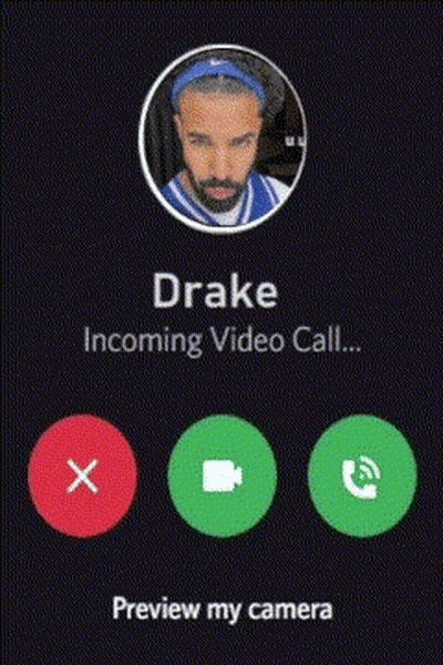 Drake Incoming Video Call GIF