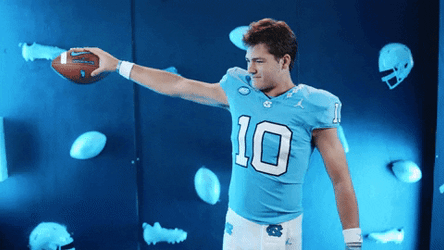 Drake Maye Dropping Football GIF