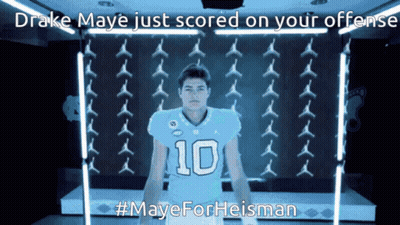 Drake Maye Just Scored On Your Offense #MayeForHeidman GIF