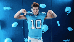 Drake Maye Pointing Downward GIF