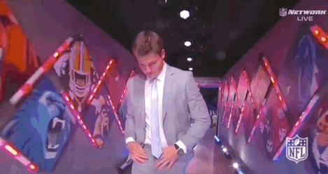 Drake Maye Walking Backstage At 2024 NFL Draft GIF