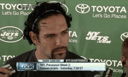 Dramatic Mark Sanchez Butt Fumble GIF