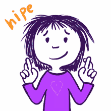 Drawing Finger Crossed GIF