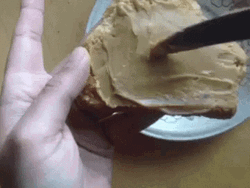 Drawing Heart Over Peanut Butter GIF