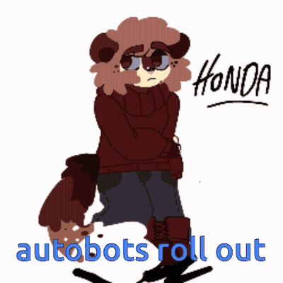 Drawing Of A Person With Honda GIF