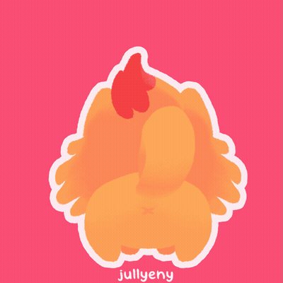 Drawing Of Chicken Labeled Jullyeny GIF
