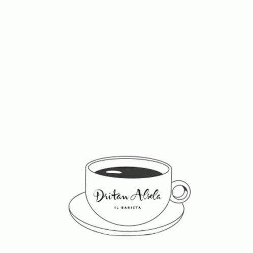 Drawing Of Cup Of Coffee Love At First Sip GIF