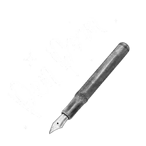Drawing Of Fountain Pen With Pen Text Sticker