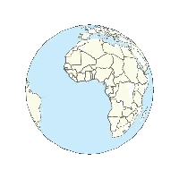 Drawing Of Globe Showing Australia Sticker