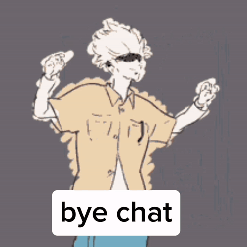 Drawing Of Man In Front Of Open Door Bye Chat GIF