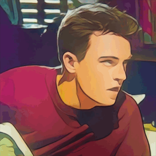 Drawing Of Man In Red Shirt GIF