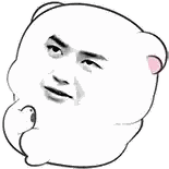 Drawing Of Man's Face With Pink Nose Sticker