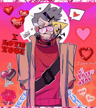 Drawing Of Man Saying I Love You GIF