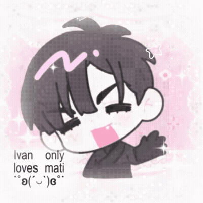 Drawing Of Man Saying Ivan Only Loves Mati GIF
