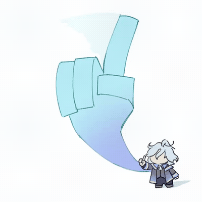 Drawing Of Person Pointing At Blue Arrow GIF