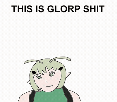 Drawing Of Person Saying This Is Glorp Shit GIF