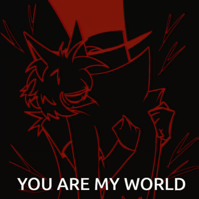 Drawing Of Person Saying You Are My World GIF