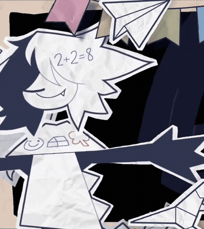 Drawing Of Person With 2 + 2 = 8 On Paper GIF