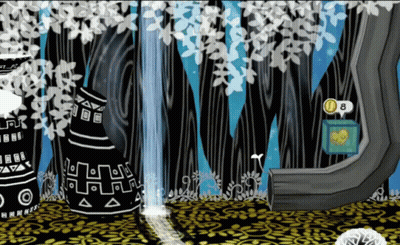 Drawing Of Waterfall With Number 8 GIF