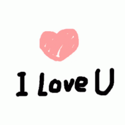 Drawing Pink Heart Love You GIF