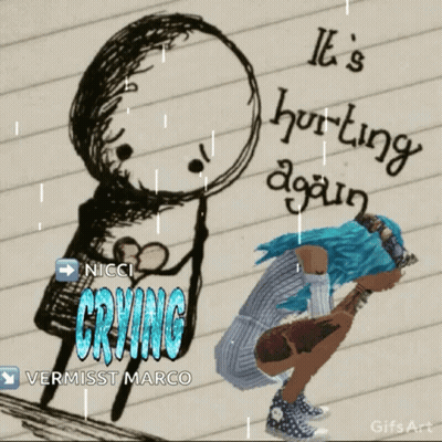 Drawing Saying It's Hurting Again GIF