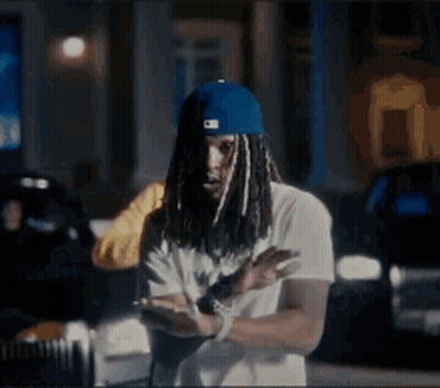 Dreadlocked Man In Blue Hat GIF