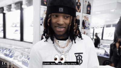 Dreadlocked Man In White Icebox Shirt GIF