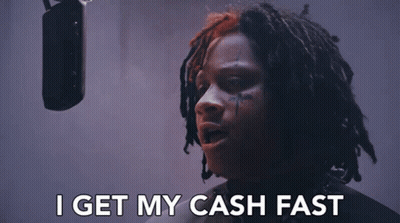 Dreadlocked Man Says I Get My Cash Fast GIF
