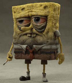 Dream Face Reveal Spinning Distorted SpongeBob GIF