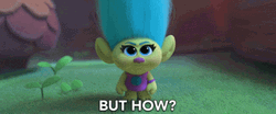 DreamWorks Cute Trolls Smidge Asking How  GIF