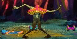 Dreamy Alien Dancing White Night GIF