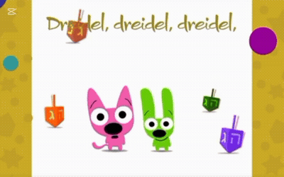 Dreidel Hanukkah With Hoops And Yoyo GIF
