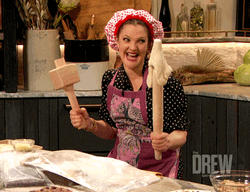 Drew Barrymore Meltdown While Kneading GIF