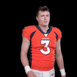 Drew Lock Doing Quiet Hand Sign GIF