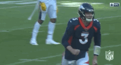 Drew Lock Fist Pump While Running GIF
