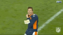 Drew Lock Jumping Onto His Teammate GIF
