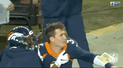 Drew Lock Running With Teammate GIF