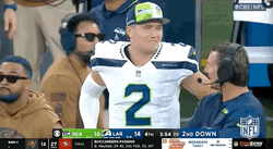Drew Lock Talking Seattle Seahawks Coach GIF