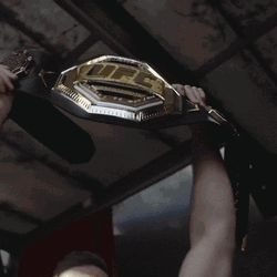 Dricus Du Plessis Raising His Belt GIF