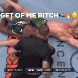 Dricus Du Plessis Suddenly Pushes His Opponent GIF