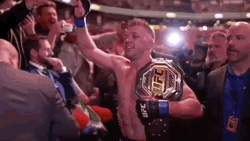 Dricus Du Plessis With His Heavy Belt GIF